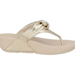 Fit Flop Lulu Paddes Knot HN8, Zehentrenner, Damen, platino metallic (beige)