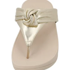 Fit Flop Lulu Paddes Knot HN8, Zehentrenner, Damen, platino metallic (beige)