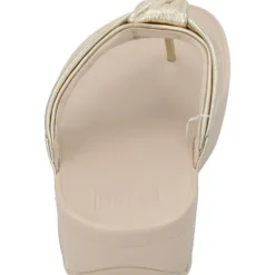 Fit Flop Lulu Paddes Knot HN8, Zehentrenner, Damen, platino metallic (beige)