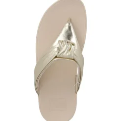 Fit Flop Lulu Paddes Knot HN8, Zehentrenner, Damen, platino metallic (beige)