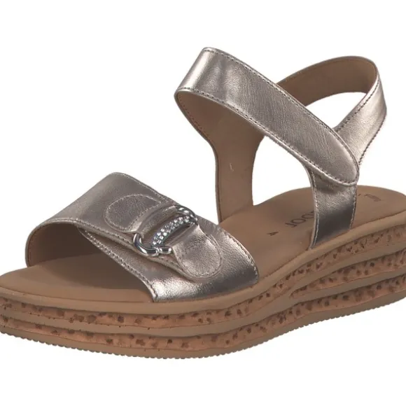 Gabor 44.554, Keilsandaletten, Damen, puder