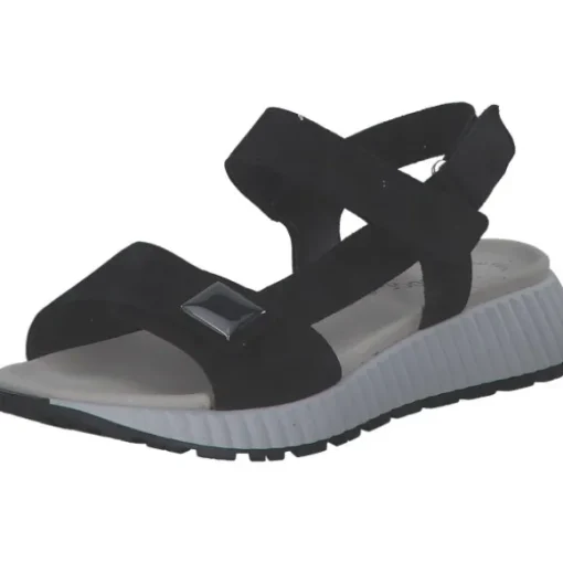 Gabor 64.582, Keilsandaletten, Damen, schwarz