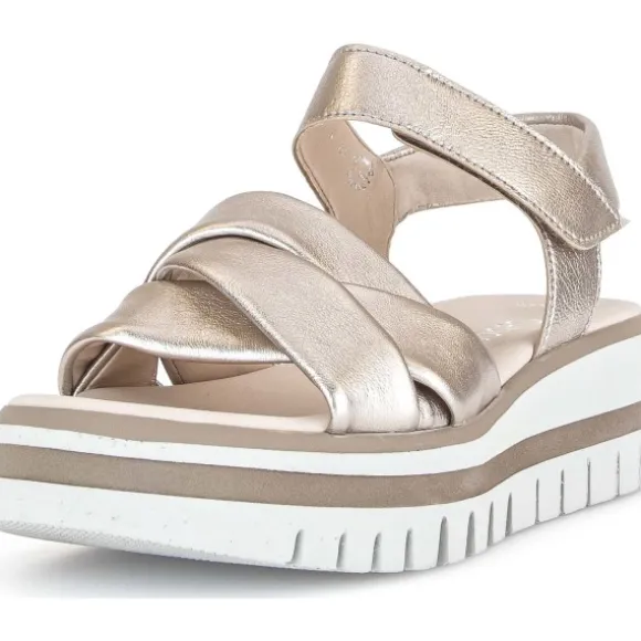 Gabor 44.622, Keilsandaletten, Damen, puder