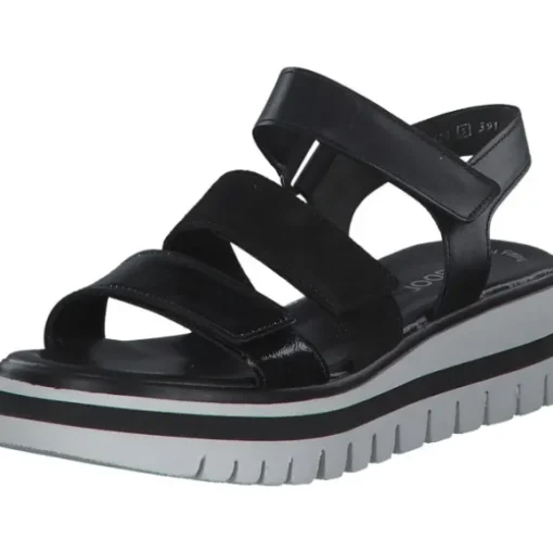 Gabor 44.620, Keilsandaletten, Damen, Schwarz