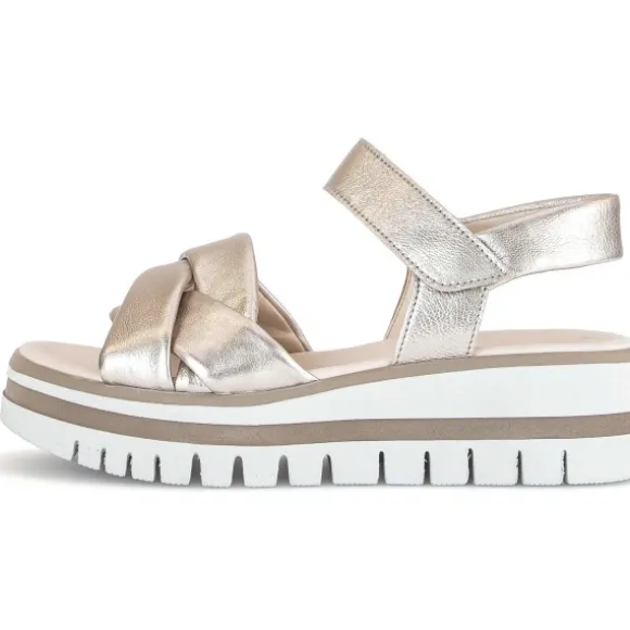 Gabor 44.622, Keilsandaletten, Damen, puder