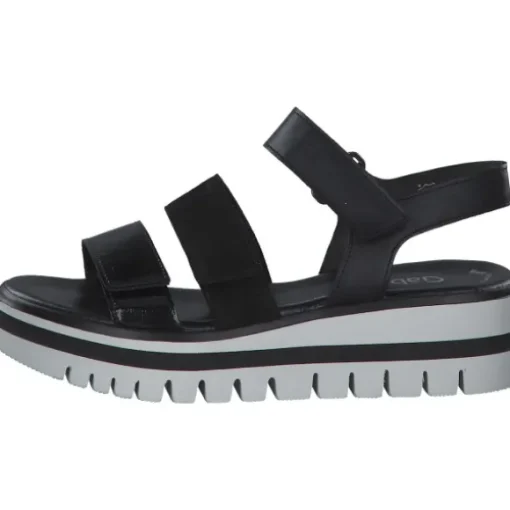 Gabor 44.620, Keilsandaletten, Damen, Schwarz