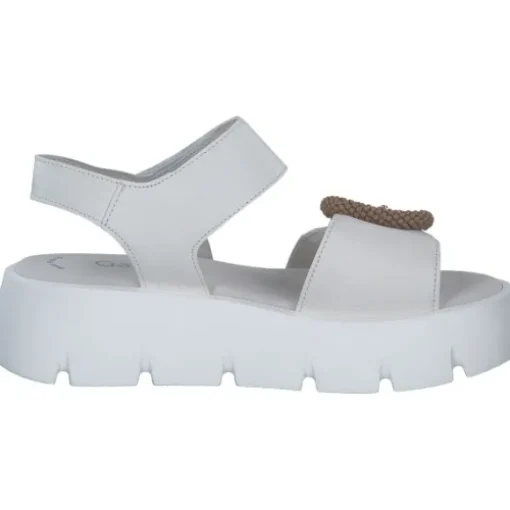 Gabor 64.754, Keilsandaletten, Damen, latte(buckle:natur