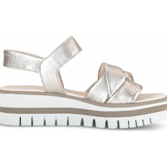 Gabor 44.622, Keilsandaletten, Damen, puder