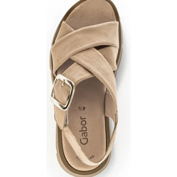 Gabor 24.752, Keilsandaletten, Damen, caramel (uni)