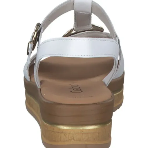 Gabor 44.562, Keilsandaletten, Damen, weiss (gold)