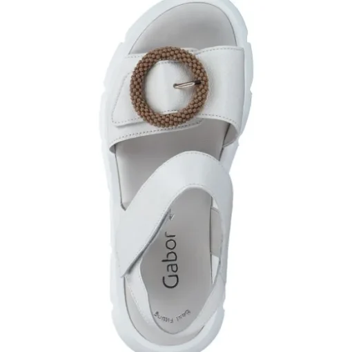 Gabor 64.754, Keilsandaletten, Damen, latte(buckle:natur