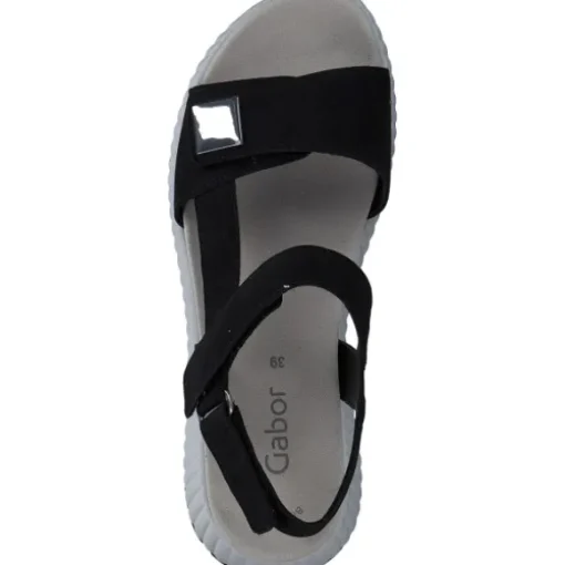 Gabor 64.582, Keilsandaletten, Damen, schwarz