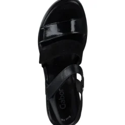 Gabor 44.620, Keilsandaletten, Damen, Schwarz