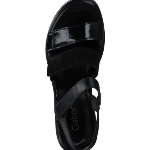 Gabor 44.620, Keilsandaletten, Damen, Schwarz
