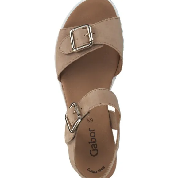 Gabor 24.770, Keilsandaletten, Damen, caramel