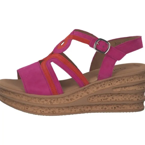Gabor 44.655, Plateau-Sandaletten, Damen, pink/pumpkin