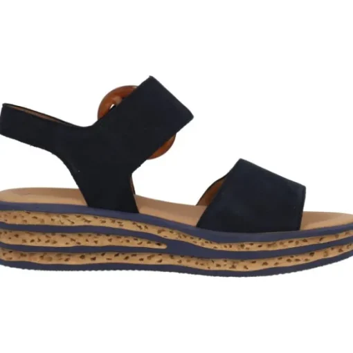 Gabor 44.550, Plateau-Sandaletten, Damen, Blau