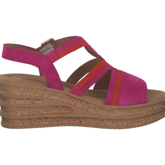 Gabor 44.655, Plateau-Sandaletten, Damen, pink/pumpkin