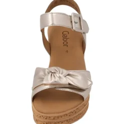 Gabor 44.653, Plateau-Sandaletten, Damen, puder (Kork/creme)