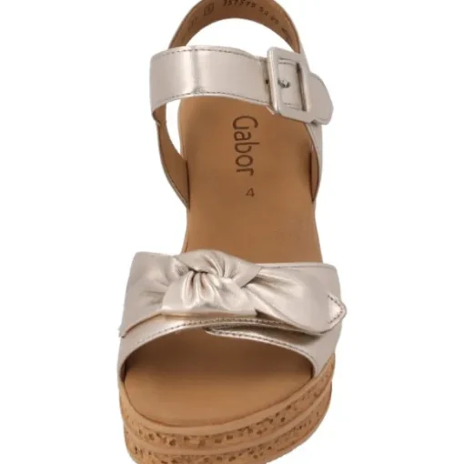 Gabor 44.653, Plateau-Sandaletten, Damen, puder (Kork/creme)