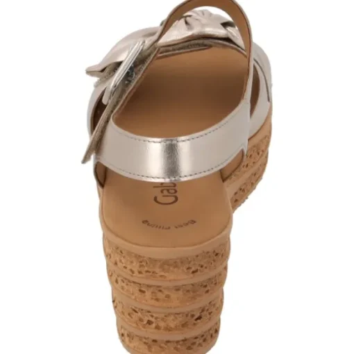 Gabor 44.653, Plateau-Sandaletten, Damen, puder (Kork/creme)