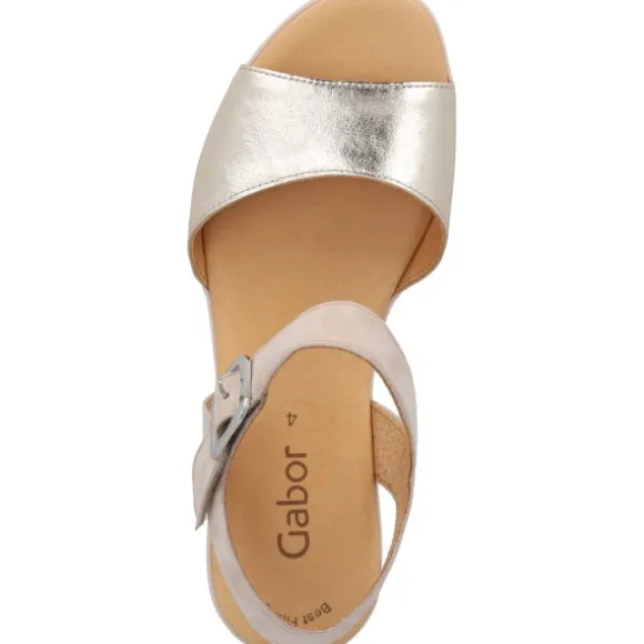 Gabor 44.651, Plateau-Sandaletten, Damen, puder/rouge