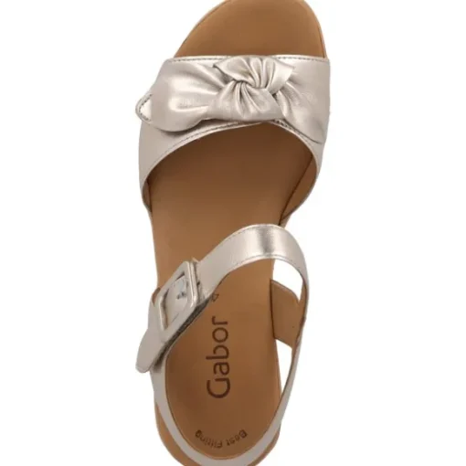 Gabor 44.653, Plateau-Sandaletten, Damen, puder (Kork/creme)