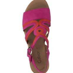 Gabor 44.655, Plateau-Sandaletten, Damen, pink/pumpkin