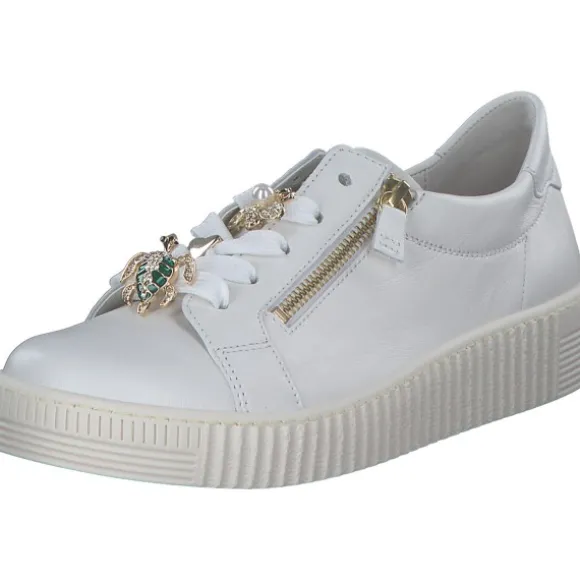 Gabor 63.339, Schnürschuhe, Damen, Weiß Beige