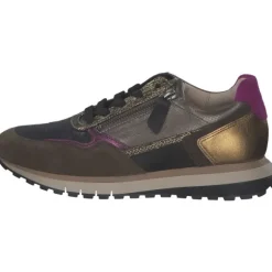 Gabor 56.378.63, Schnürschuhe, Damen, schw/efeu/golden k.