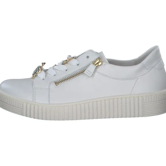 Gabor 63.339, Schnürschuhe, Damen, Weiß Beige