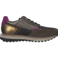 Gabor 56.378.63, Schnürschuhe, Damen, schw/efeu/golden k.