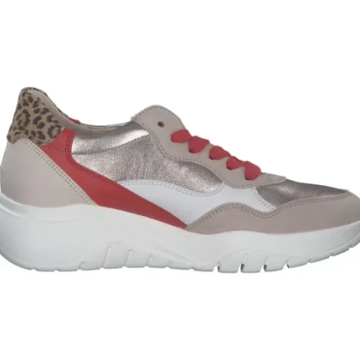 Gabor 63.451, Schnürschuhe, Damen, beige-flame-kombi