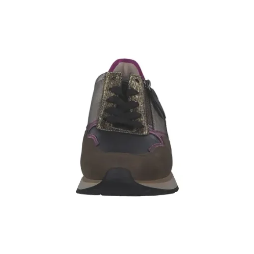 Gabor 56.378.63, Schnürschuhe, Damen, schw/efeu/golden k.