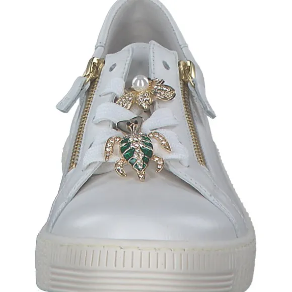 Gabor 63.339, Schnürschuhe, Damen, Weiß Beige