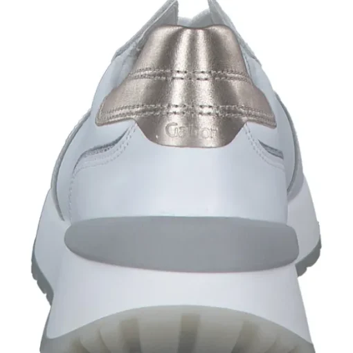 Gabor 63.490, Schnürschuhe, Damen, weiss/silber/puder