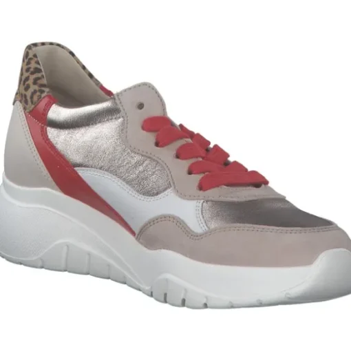 Gabor 63.451, Schnürschuhe, Damen, beige-flame-kombi