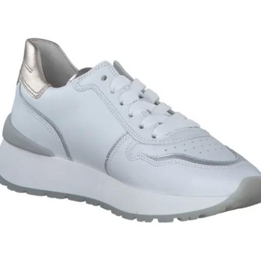 Gabor 63.490, Schnürschuhe, Damen, weiss/silber/puder