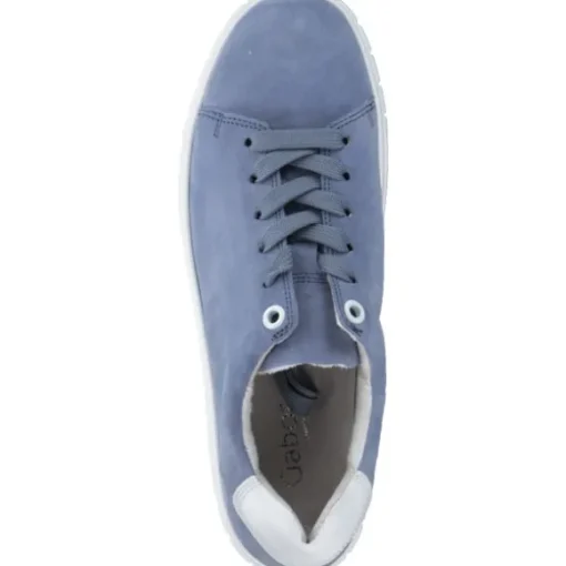 Gabor 46.410, Schnürschuhe, Damen, azur/weiss