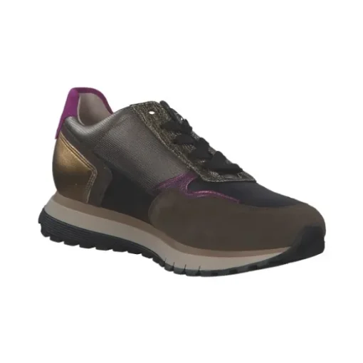 Gabor 56.378.63, Schnürschuhe, Damen, schw/efeu/golden k.