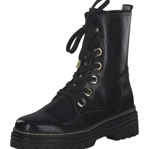 Gabor 71.721, Schnürstiefeletten, Damen, schwarz (gold)