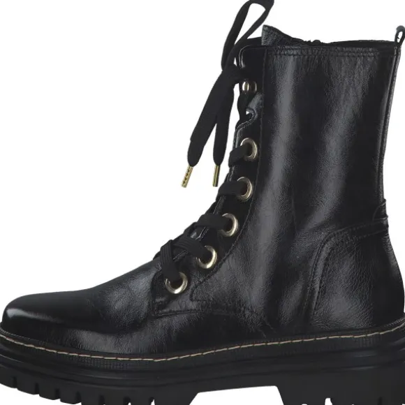 Gabor 71.721, Schnürstiefeletten, Damen, schwarz (gold)