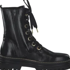 Gabor 71.721, Schnürstiefeletten, Damen, schwarz (gold)