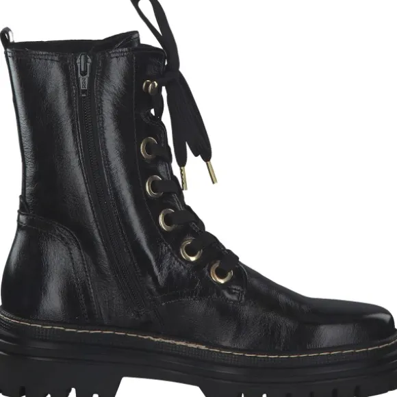 Gabor 71.721, Schnürstiefeletten, Damen, schwarz (gold)