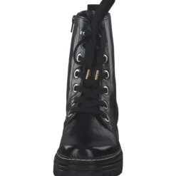 Gabor 71.721, Schnürstiefeletten, Damen, schwarz (gold)