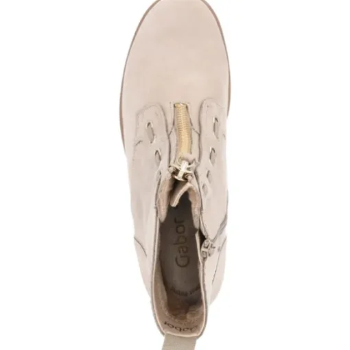 Gabor 91.716, Schnürstiefeletten, Damen, Grau (leinen)