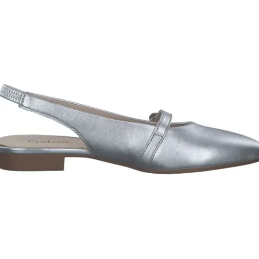 Gabor 61.530, Sling-Ballerinas, Damen, Silber