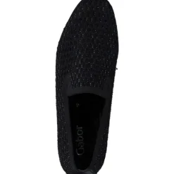 Gabor 65.216, Slipper, Damen, schwarz (Glitter)