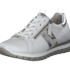 Gabor 46.355, Sneakers Low, Damen, Weiß (Weiss/Silber/Creme)
