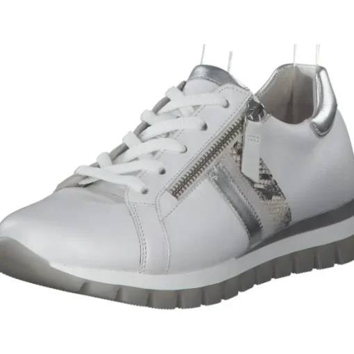 Gabor 46.355, Sneakers Low, Damen, Weiß (Weiss/Silber/Creme)